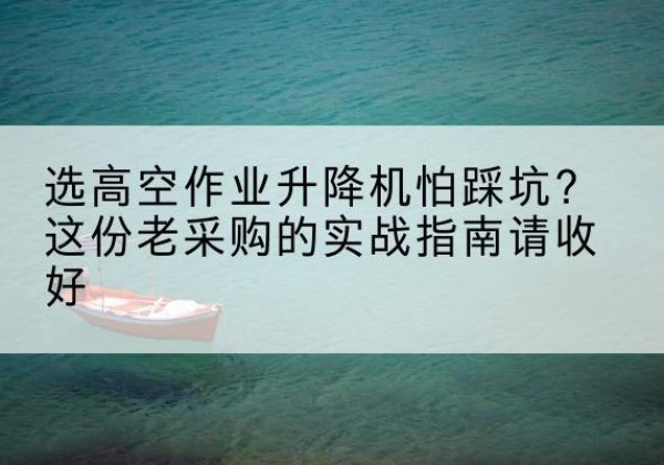 肥城高空作业升降机厂家推荐-选高空作业升降机怕踩坑？这份老采购的实战指南请收好